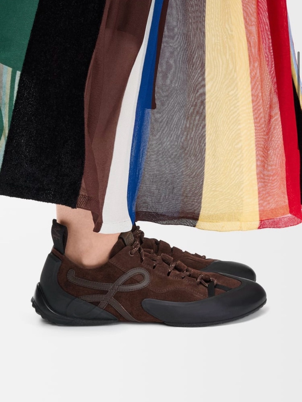 Loewe Grip sneaker in calfskin suede